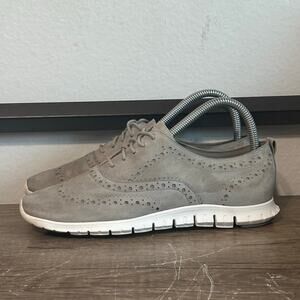 Cole Haan Zerogrand Wingtip Oxford Women’s Suede Dress Shoes Size 7.5 Gray